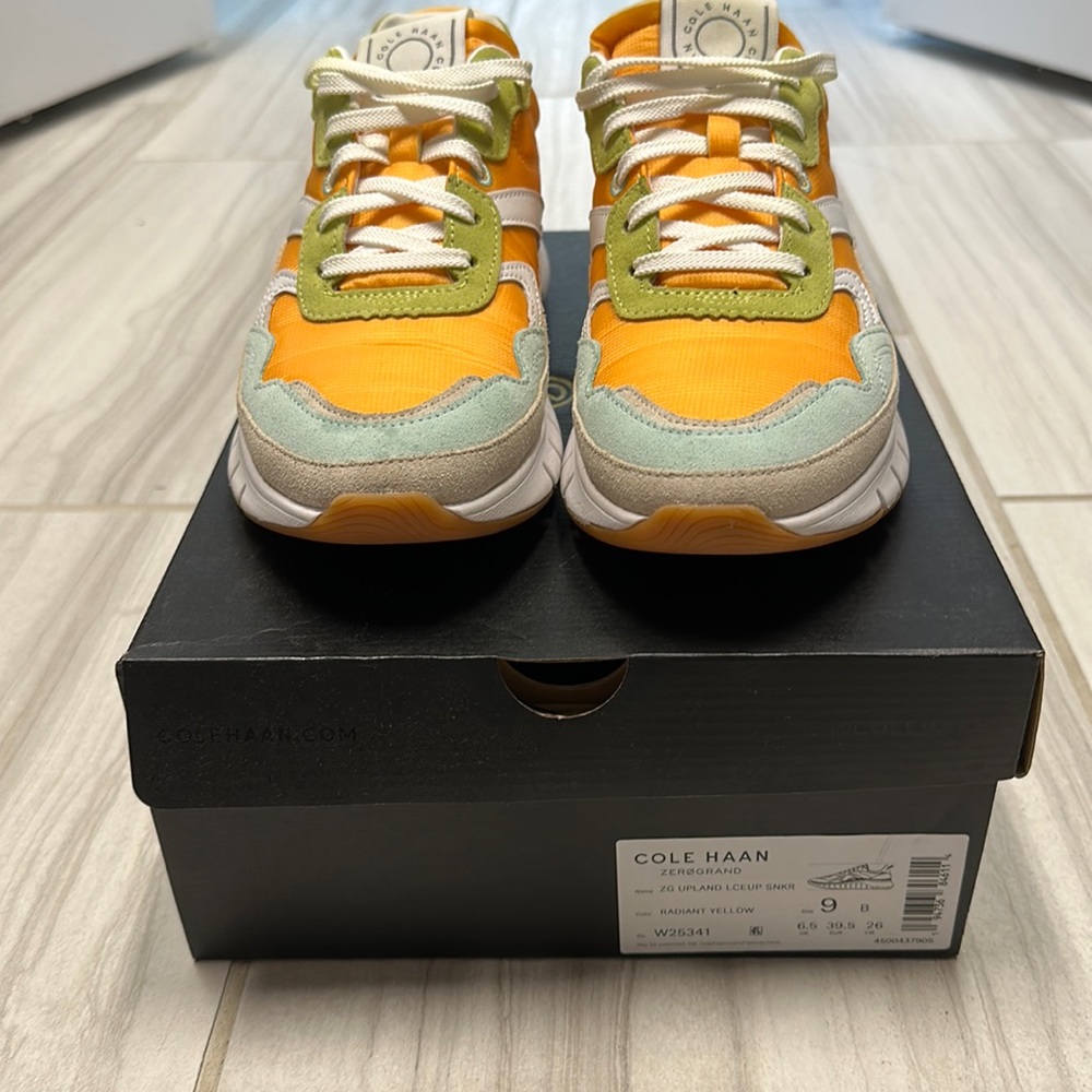 Cole Haan Radiant Yellow and Green Mixed-Material Sneakers